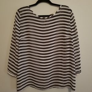 Loft Striped Blouse XL